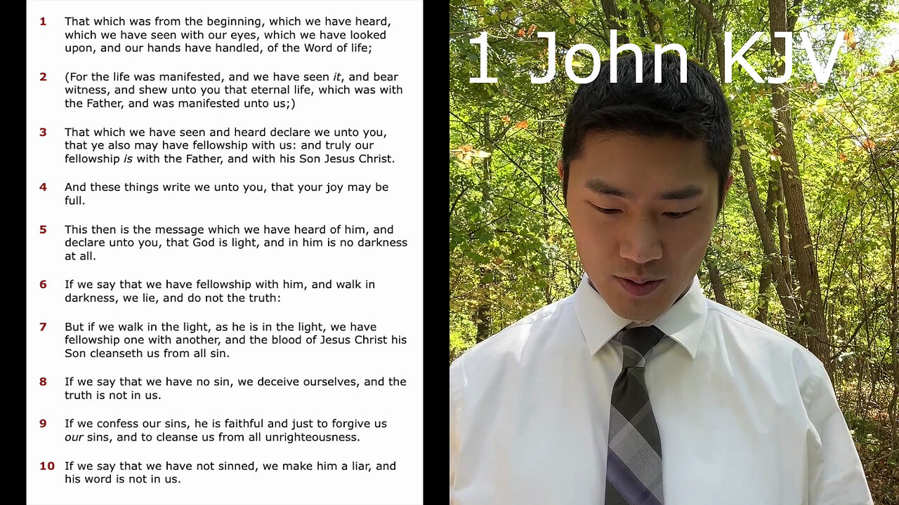 1 John KJV Audio Bible Reading with Scripture on Screen