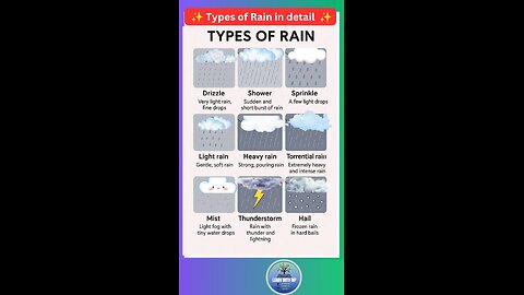 Types of Rain in details । Do you know about these facts #english #spokenenglish #shorts