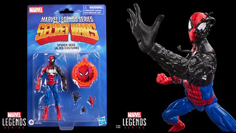 Marvel Legends Series - Secret Wars Spider-Man (Alien Costume) - Marvel Comics Collectible 6" Figure