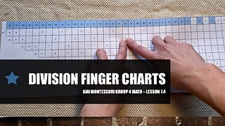 Math Group 4 (Lesson 7.4): Division Finger Charts for AMI Primary Montessori