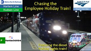 Chasing the Metro North Railroad Employee Holiday Train! Railfanning the Hudson & Harlem Lines!