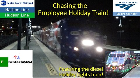 Chasing the Metro North Railroad Employee Holiday Train! Railfanning the Hudson & Harlem Lines!