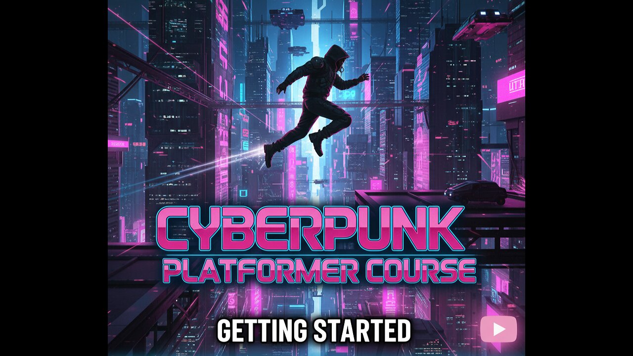 Cyberpunk Platformer Python | Pygame tutorial course part 2 | 2/30