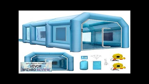 VEVOR Inflatable Paint Booth 19.69x13.12x8.53 ft Spray Paint Booth Powerful 750W+350W Review