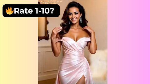 🔥 Rate Her Body in This Pearly Pink Evening Dress 1-10? 😍 Supermodel 4K