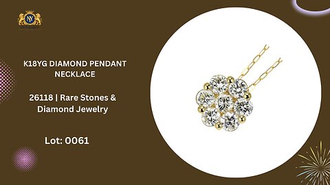 K18YG DIAMOND PENDANT NECKLACE