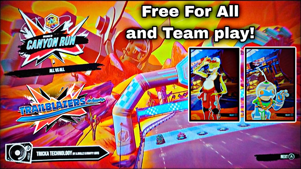 Switch Trailblazers G4, 2P local splitscreen on Canyon Run, Sid Juggernaut!