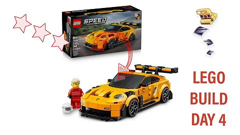 Building a LEGO Porsche 911 GT3 RS Super Car Day 4 || Build Your Own Speed with LEGO