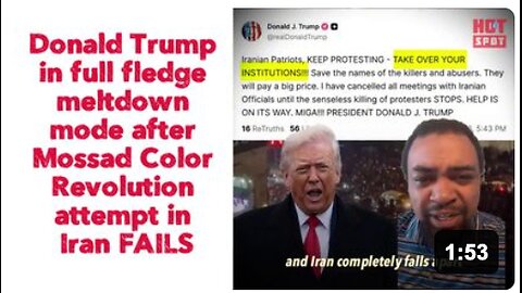 Donald Trump in full fledge meltdown mode after Mossad Color Revolution attempt in Iran FAILS