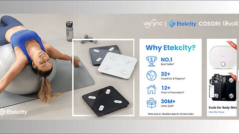 Etekcity Smart Scale for Body Weight FSA HSA Store Eligible