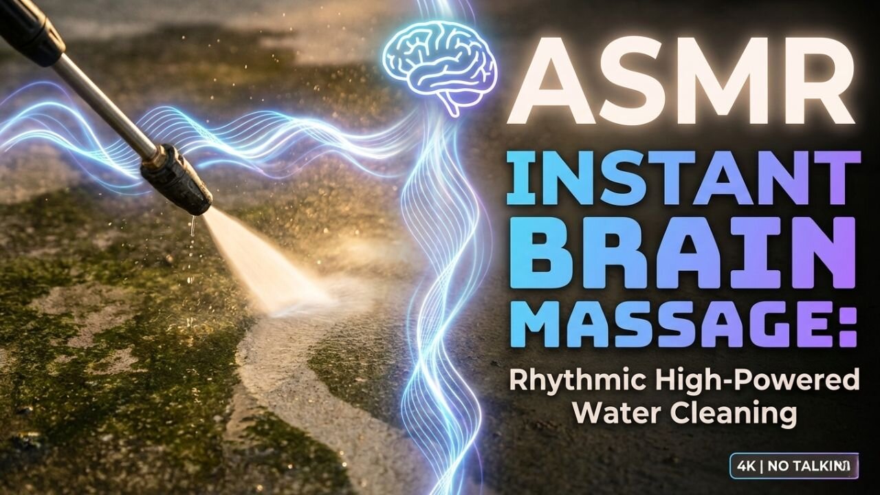 ASMR Instant Brain Massage: Rhythmic High-Powered Water Cleaning