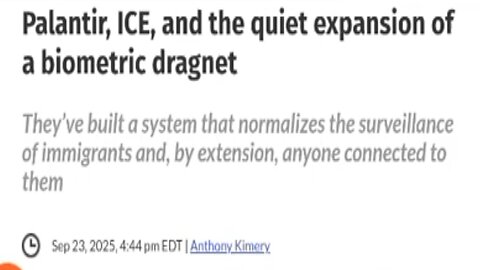 Palantir ICE Expansion of a Biometric Dragnet Man's Foes shall be they of his Own Household