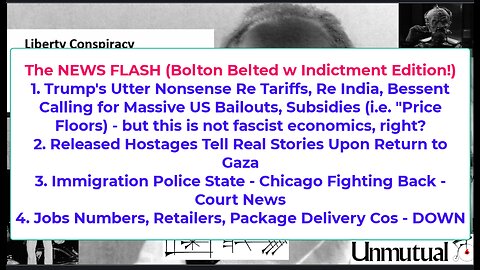 Liberty Conspiracy Live 10-16-25 Bolton Blues, Trump Lies Re India, Venezuela, ICE GOONS