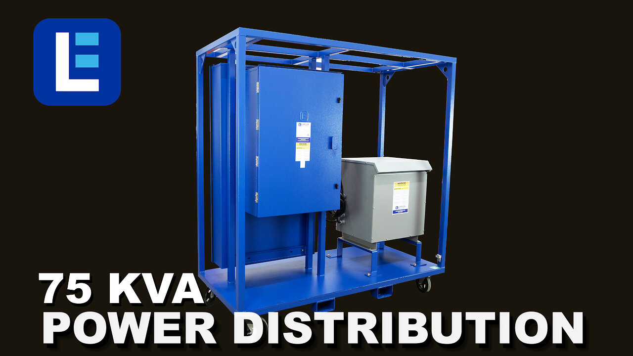 75 KVA Portable Power Distribution Transformer, 480V to 208Y/120V - Larson Electronics