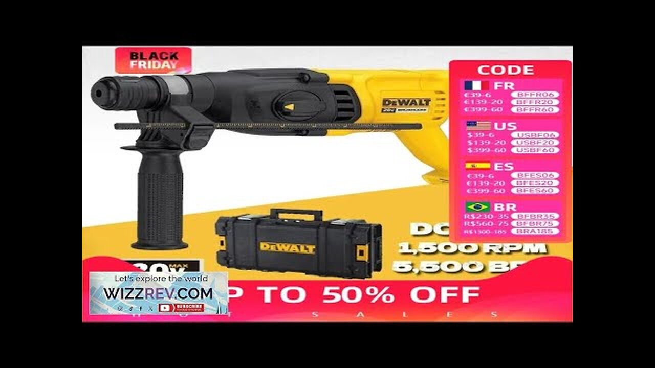 Dewalt Brushless Rotary Hammer DCH133 20V MAX XR Variable Speed Multifunctional Industrial Review