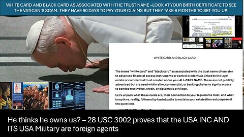 UNDERSTAND THE USA INC's WHITE CARD AND BLACK CARD AS IT IS ASSOC W/THE TRUST NAME THEY CREATED