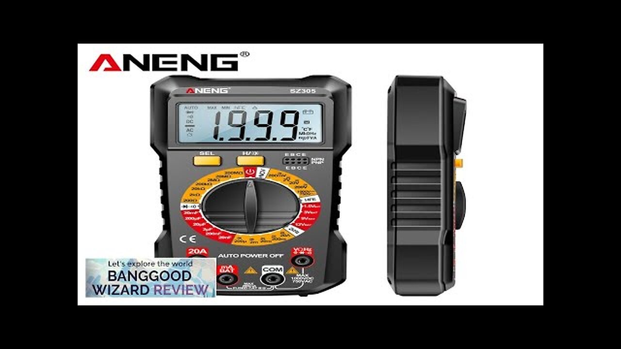 ANENG SZ305 1999 Counts Multimeter Capacitor Testers Professional Smart Voltmeter AC/DC Review