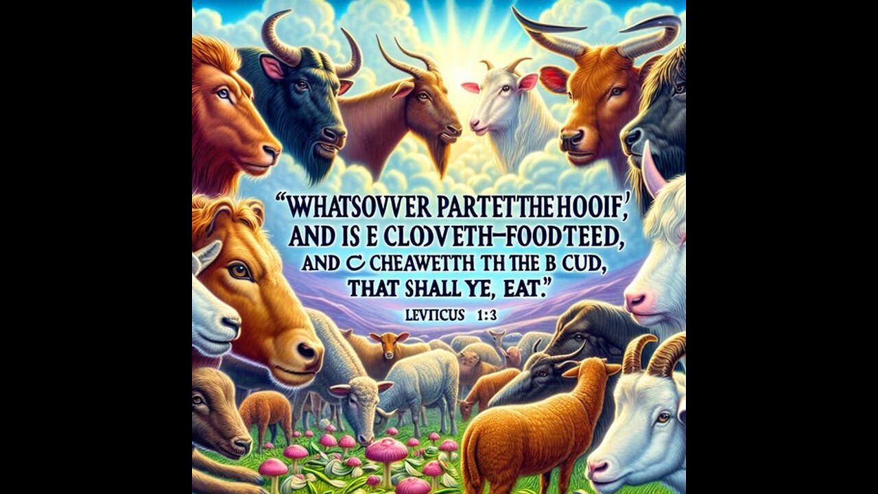 Leviticus 11:1-47 The difference between clean and unclean with the beasts, fowls, fish and insects.