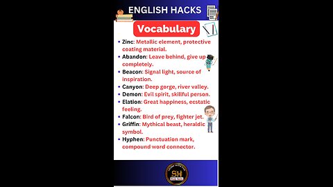 Daily use Important vocabulary words for exam 2024 40 #studyhacks123 #vocabulary #english #shorts