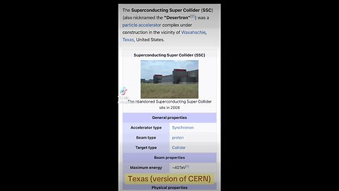 Texas (SSC) version of CERN