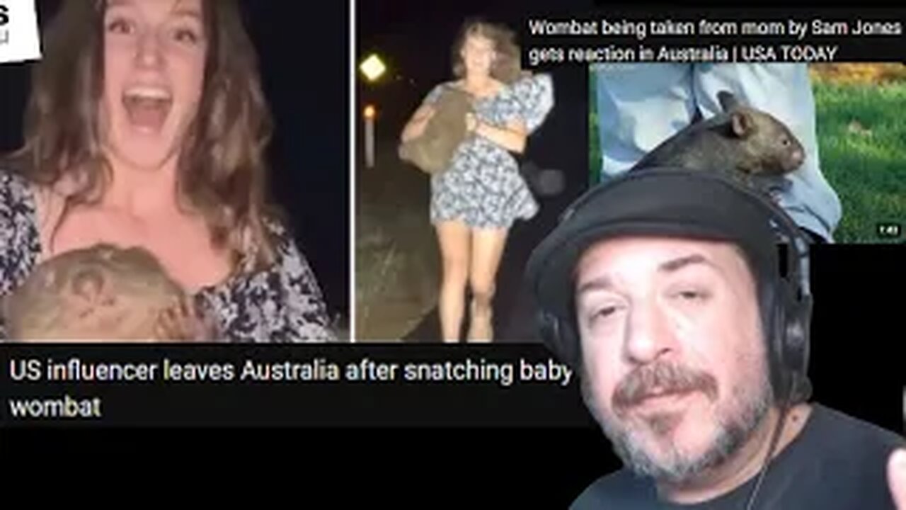 Lance B Reacting to ''American influencer under fire for taking baby wombat from its mother ''
