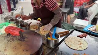 Hebei China Street Breakfast Market: Egg Pancakes, Crispy Meat Pies & More