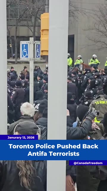 Toronto Police Pushed Back Antifa Terrorists