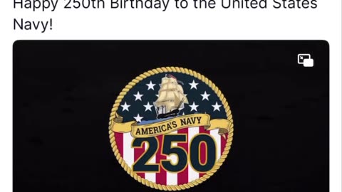 Donald J. Trump @realDonaldTrump Happy 250th Birthday to the United States Navy!