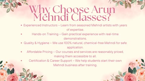 Stunning Mehndi - Courses & Services Arun Mehndi Classes