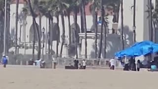 Helicopter crashes in Huntington Beach, California