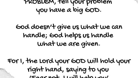 You have a big God