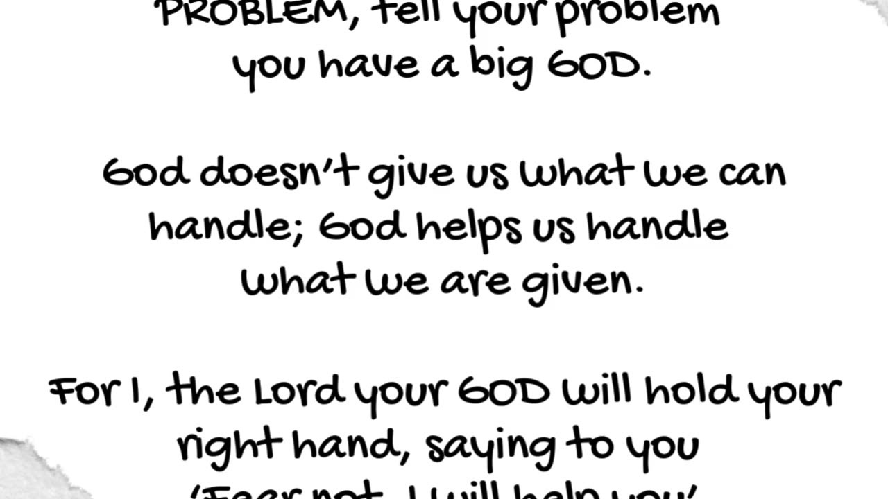 You have a big God