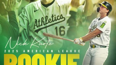 NICK KURTZ 2025 MLB ROOKIE OF THE YEAR FROM LAS VEGAS ATHELETICS