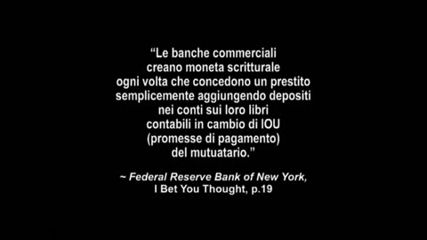 La moneta come debito (vers. ridotta) DOCUMENTARIO il sistema a debito odierno è con prestiti ad interessi con moneta senza valore creata dal nulla e senza coperture reali materialmente i soldi nelle banche non ci sono tranne 1%