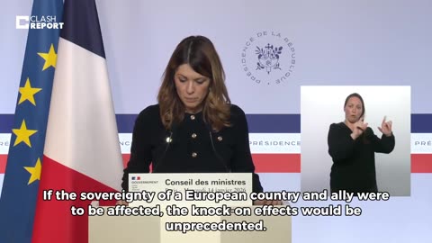 French President Macron on defending Greenland