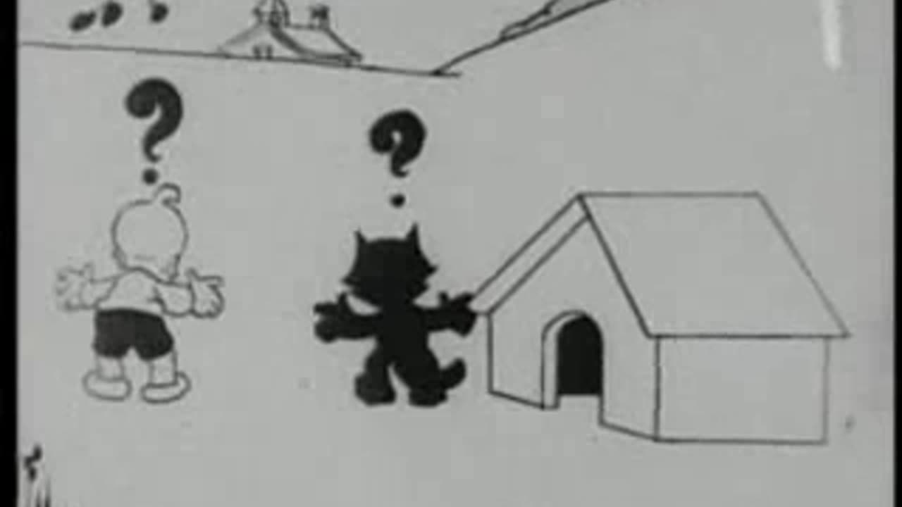 Felix the Cat’s Hilarious Adventure: 1924 Black-and-White Classic!