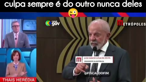 Agora sabemos que é o narcotráfico quem está no poder: Para o narcotraficante Lulaladrão a culpa sempre é do outro nunca deles 😜