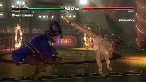 Dead or Alive 5 Last Round: Kasumi (costume 26) vs Bass - 4K