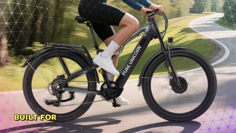 PURE UNICORN U7 Electric Bike 2000W Dual Motor 48V 19.2Ah Battery Fat Tire Electric Bike