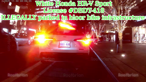 Bike lane block shitheads - Toyota Sienna DBHR-192 Mercedes Benz CKMS-551, White Honda HR-V DBDT-418