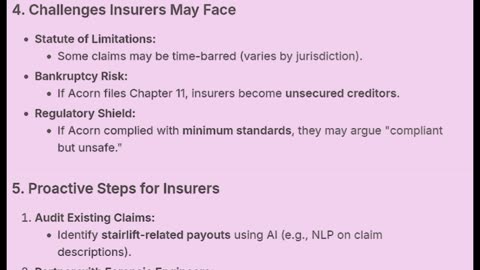 Are we really suing Acorn stairlift company for *every* trip, fall, and stubbed toe?