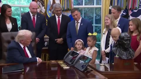 A nine-year-old leukemia survivor tells POTUS: "Thank you, Mr. President,