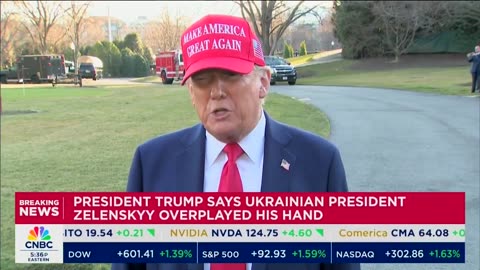 President Donald Trump: Zelenskyy ‘very much overplayed his hand — we're looking for PEACE’