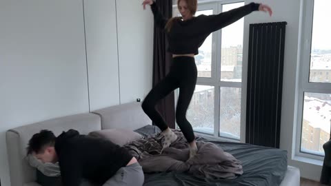 LMFP mixed apartment wrestling- Eva Park vs "Big" Donald