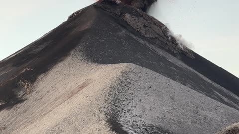 Scenic Sunset View of Volcan de Fuego in Guatemala