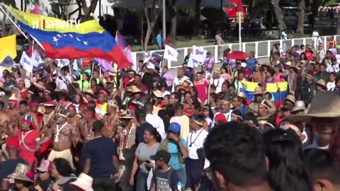 Maduro encabeza acto de la resistencia indígena en Venezuela