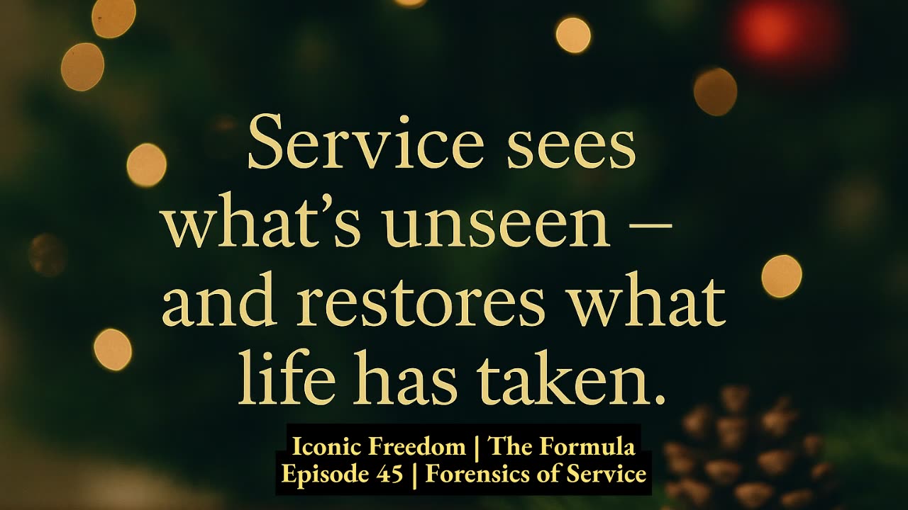 Iconic Freedom The Formula, Season 3, Episode 45 — The Forensics of Service: Stories That Endure