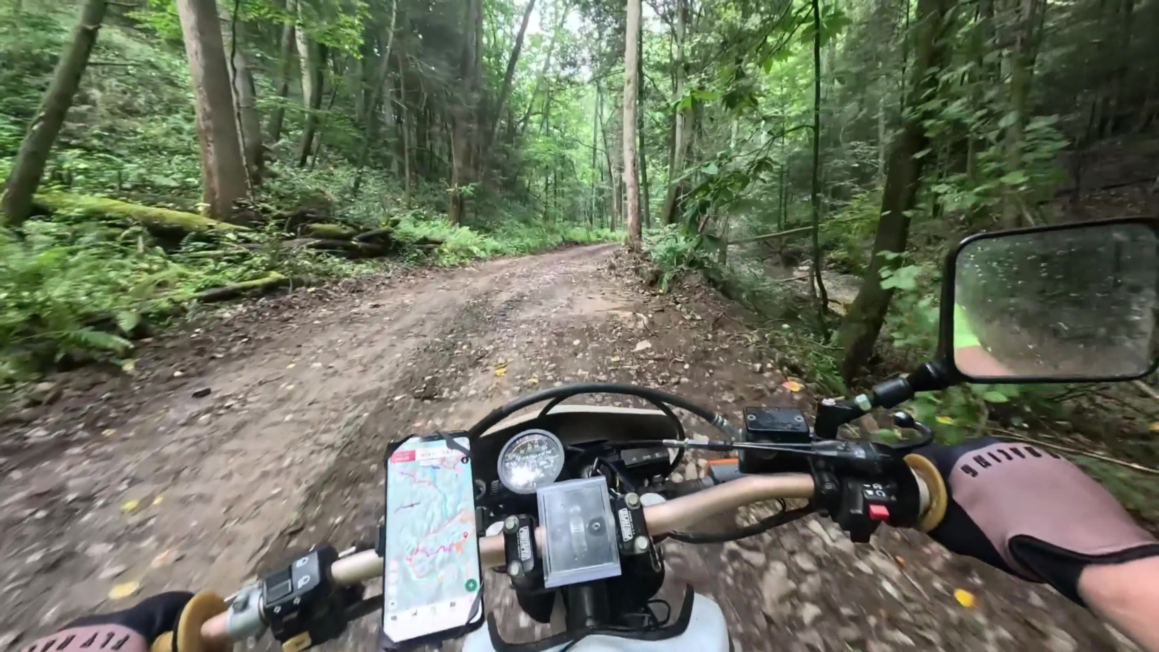 KTM 690 / DR650 Singletrack Creek Bashing - West Virginia