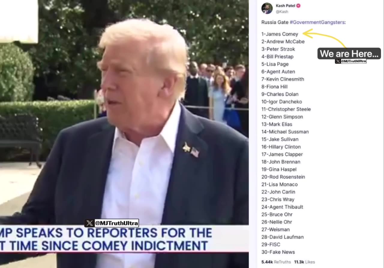 PRIOR TO KASH TAKING OFFICE HE PUT OUT A RUSSIA GATE CRIMINAL ☝️ LIST ☝️