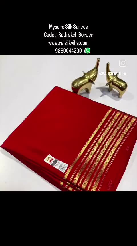 Pure Mysore Silk Sarees 8699/- search Code Rudraksh